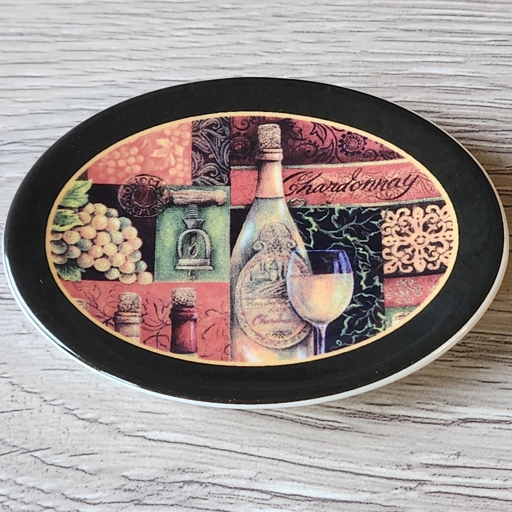 🖤 Carson Home Accents Wine Trinket Tray Magnet